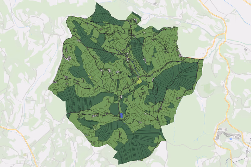 Kartenvorschau des Bodenverbrauchs der KG Stein