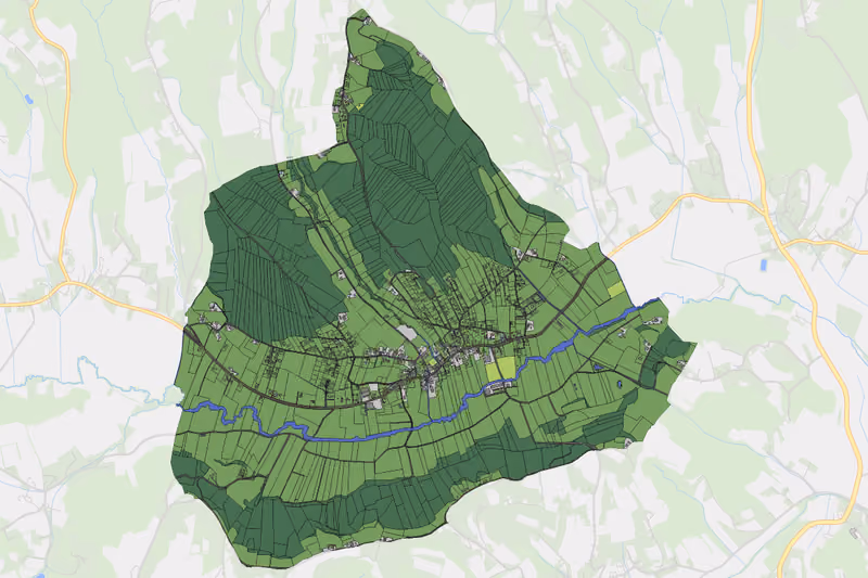 Kartenvorschau des Bodenverbrauchs der KG Ottendorf