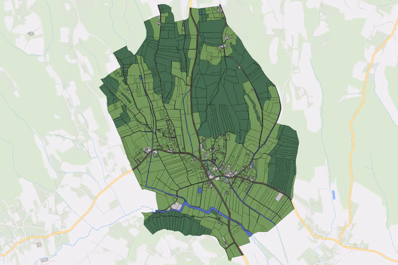 Kartenvorschau des Bodenverbrauchs der KG Walkersdorf