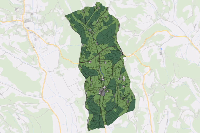 Kartenvorschau des Bodenverbrauchs der KG Aschau