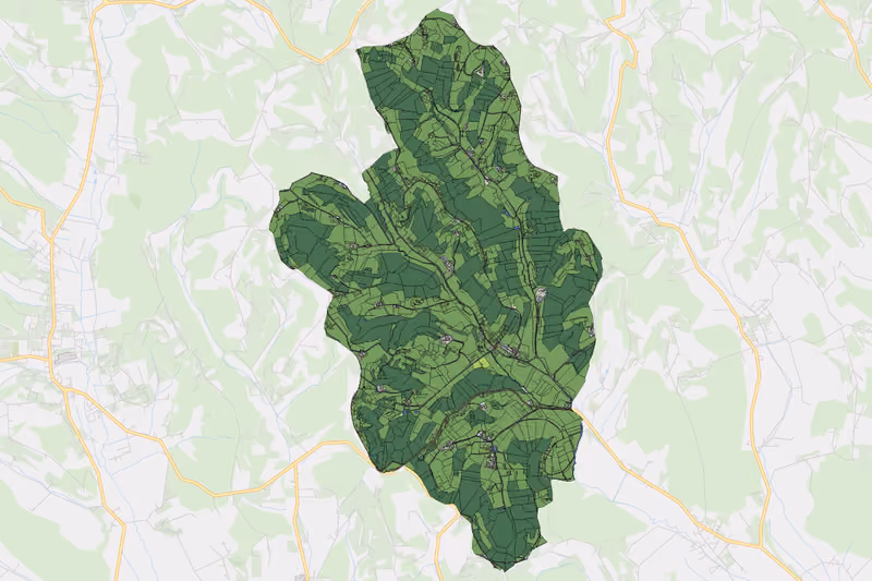 Kartenvorschau des Bodenverbrauchs der KG Baumgarten