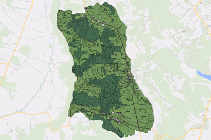 Kartenvorschau des Bodenverbrauchs der KG Frannach