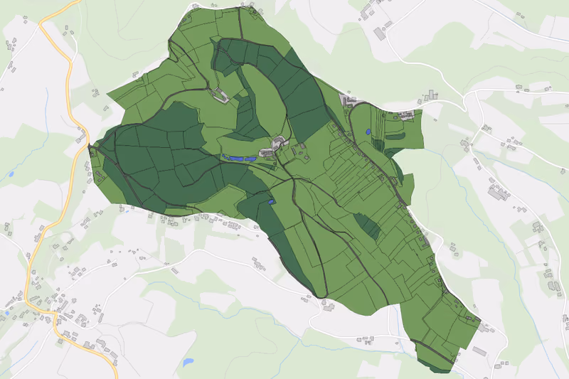 Kartenvorschau des Bodenverbrauchs der KG Hamet