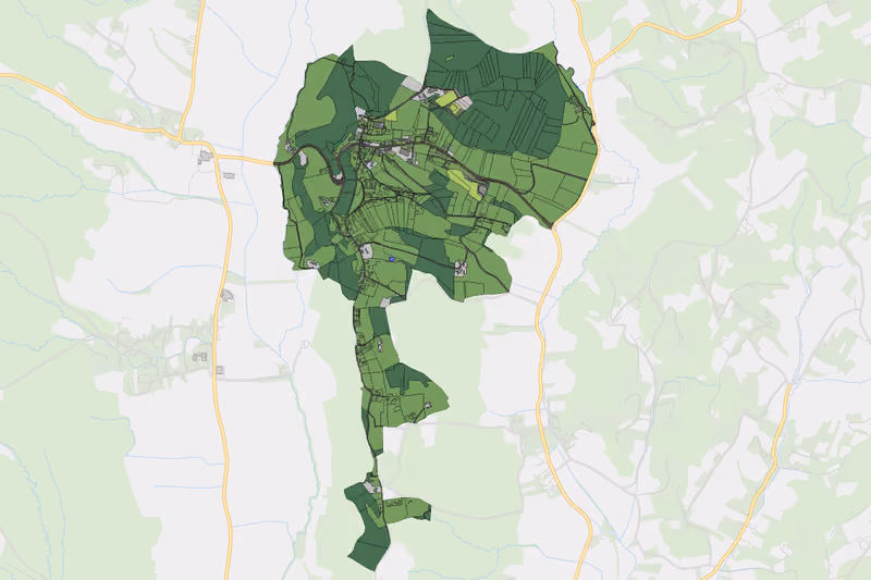 Kartenvorschau des Bodenverbrauchs der KG Jagerberg