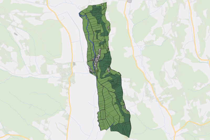 Kartenvorschau des Bodenverbrauchs der KG Jahrbach