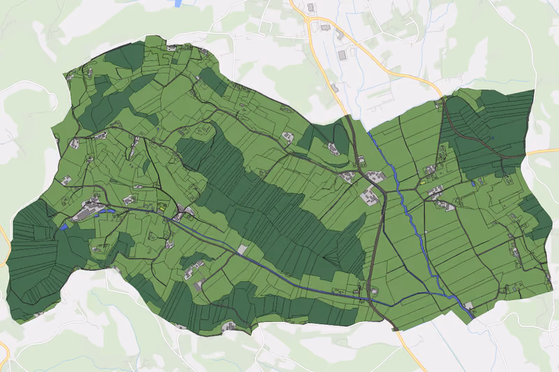 Kartenvorschau des Bodenverbrauchs der KG Krottendorf