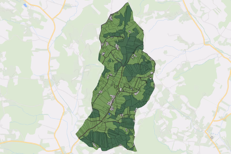 Kartenvorschau des Bodenverbrauchs der KG Lugitsch