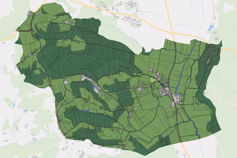 Kartenvorschau des Bodenverbrauchs der KG Mitterlabill