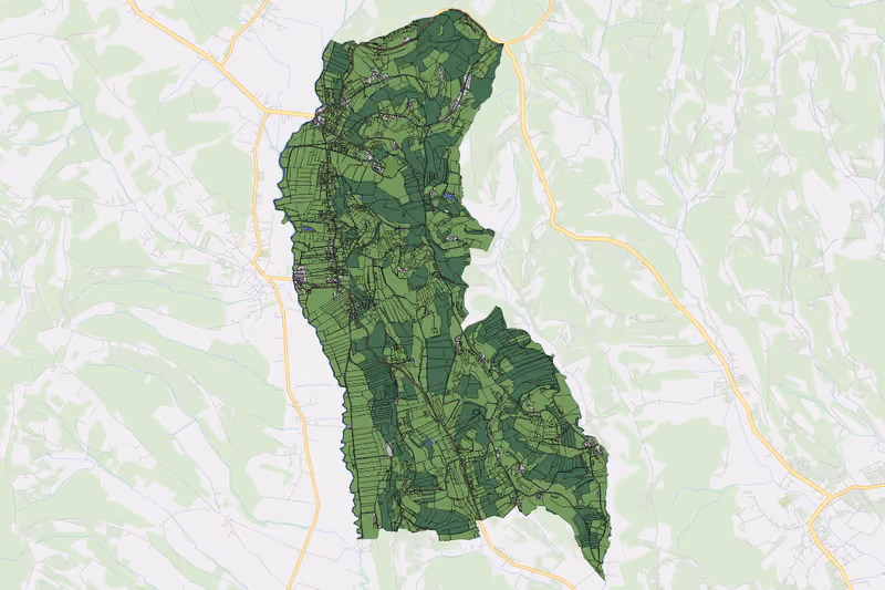 Kartenvorschau des Bodenverbrauchs der KG Pirching