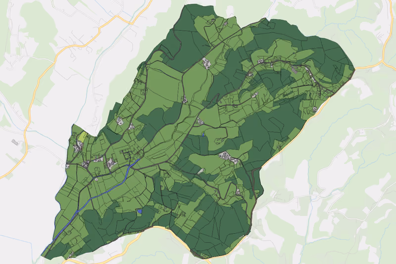 Kartenvorschau des Bodenverbrauchs der KG Rettenbach
