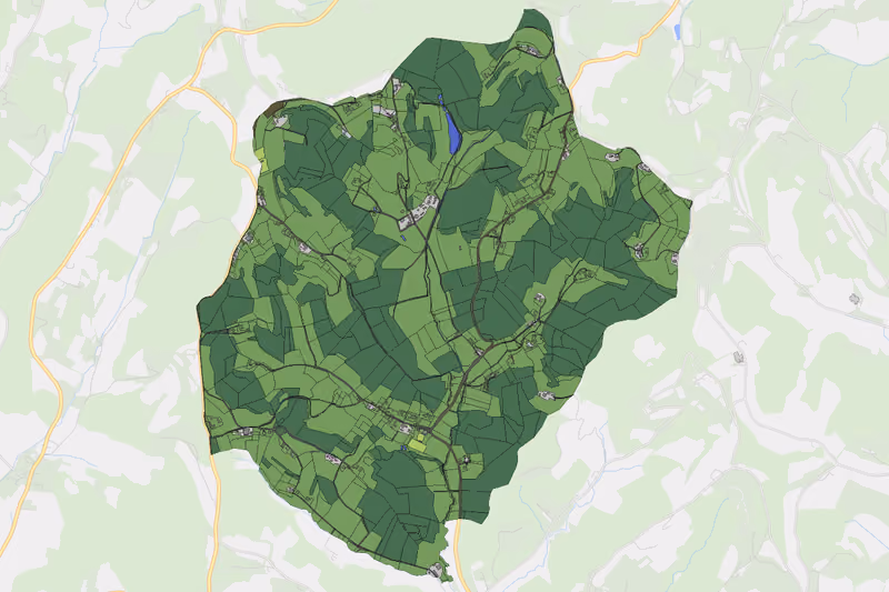 Kartenvorschau des Bodenverbrauchs der KG Trössengraben