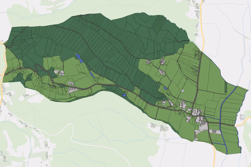 Kartenvorschau des Bodenverbrauchs der KG Ungerdorf
