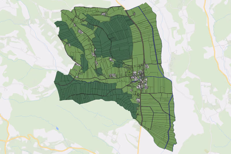 Kartenvorschau des Bodenverbrauchs der KG Wetzelsdorf