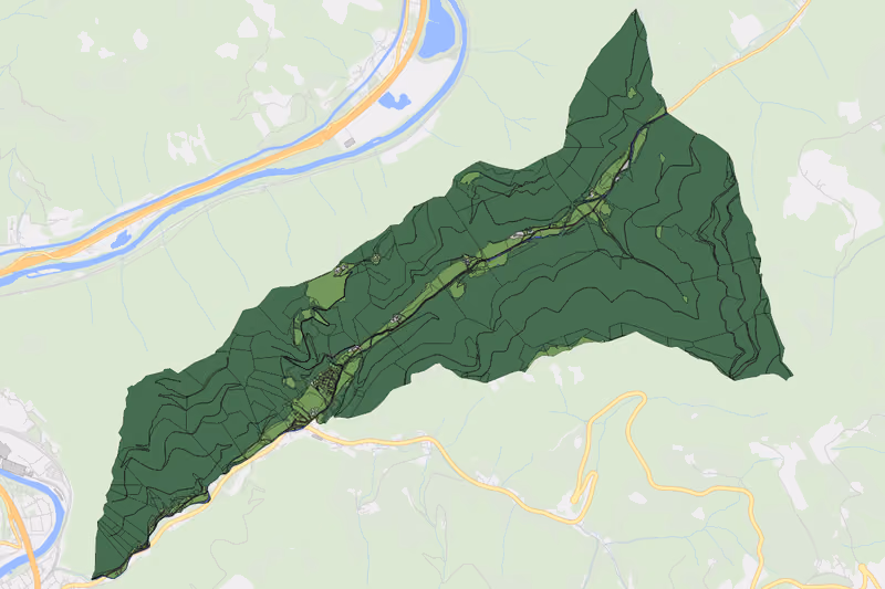 Kartenvorschau des Bodenverbrauchs der KG Gschwendt