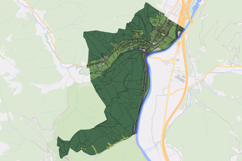 Kartenvorschau des Bodenverbrauchs der KG Kleinstübing