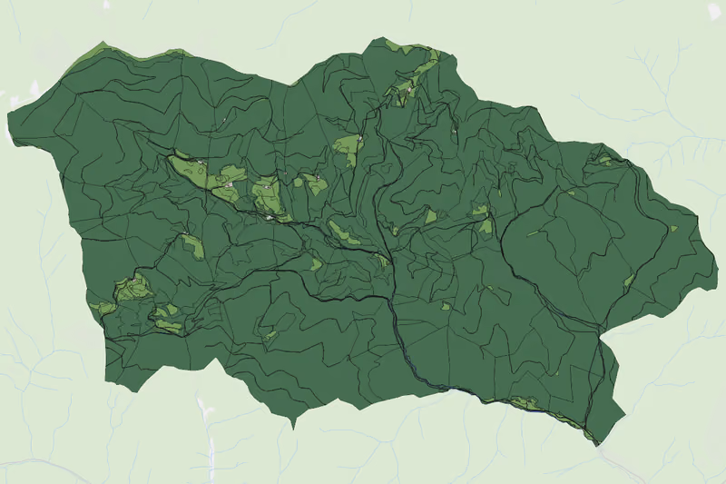 Kartenvorschau des Bodenverbrauchs der KG Laufnitzgraben