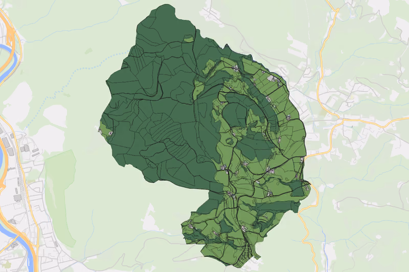 Kartenvorschau des Bodenverbrauchs der KG Markterviertel
