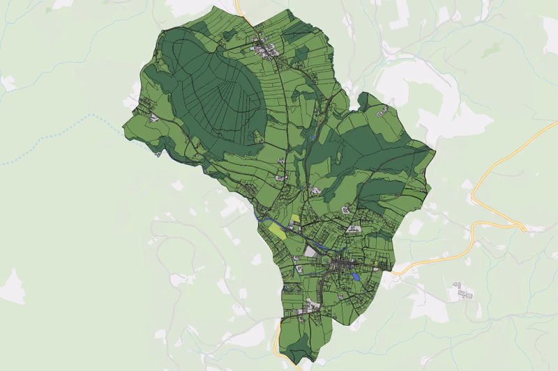 Kartenvorschau des Bodenverbrauchs der KG Semriach