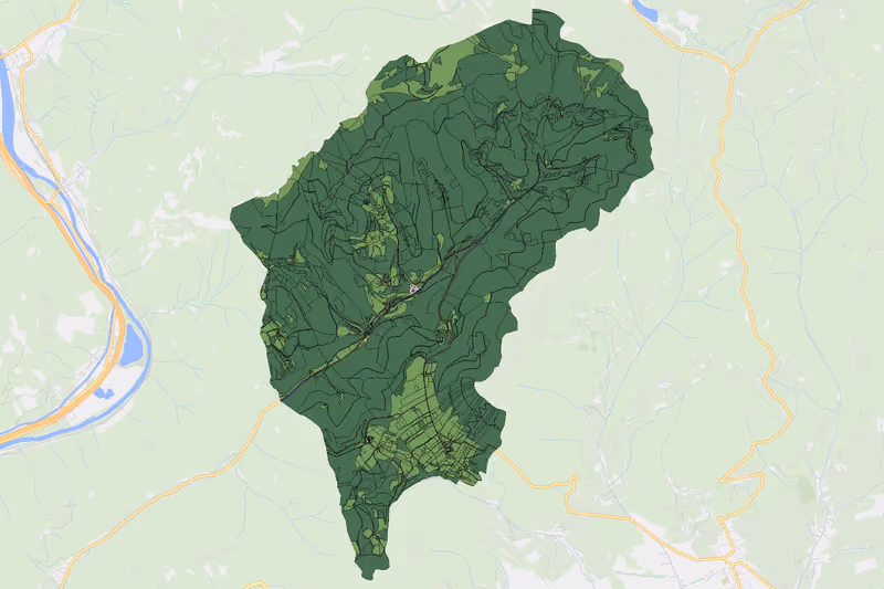 Kartenvorschau des Bodenverbrauchs der KG Türnau