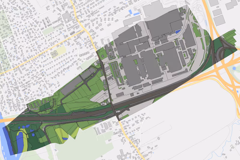 Kartenvorschau des Bodenverbrauchs der KG Graz Stadt-Thondorf