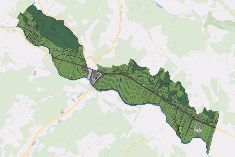 Kartenvorschau des Bodenverbrauchs der KG Brodersdorf
