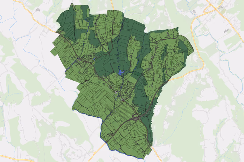 Kartenvorschau des Bodenverbrauchs der KG Berndorf