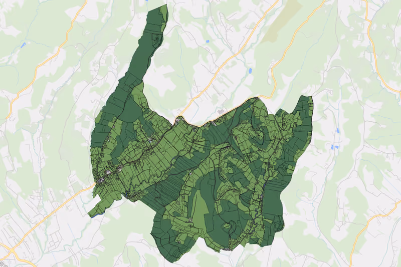 Kartenvorschau des Bodenverbrauchs der KG Breitenhilm