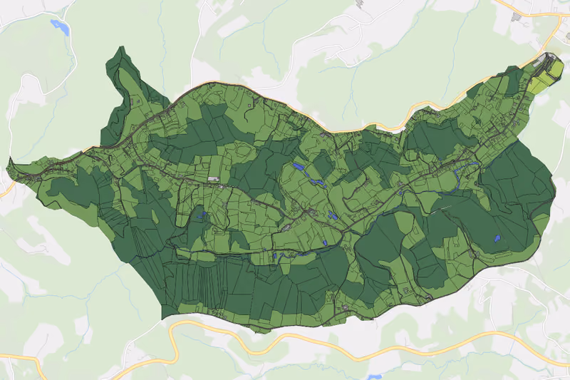 Kartenvorschau des Bodenverbrauchs der KG Edelsbach