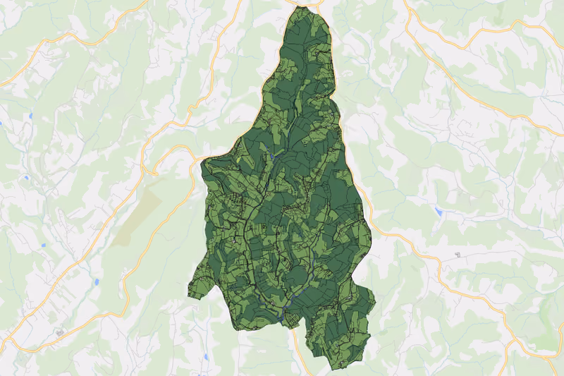 Kartenvorschau des Bodenverbrauchs der KG Edelsgrub