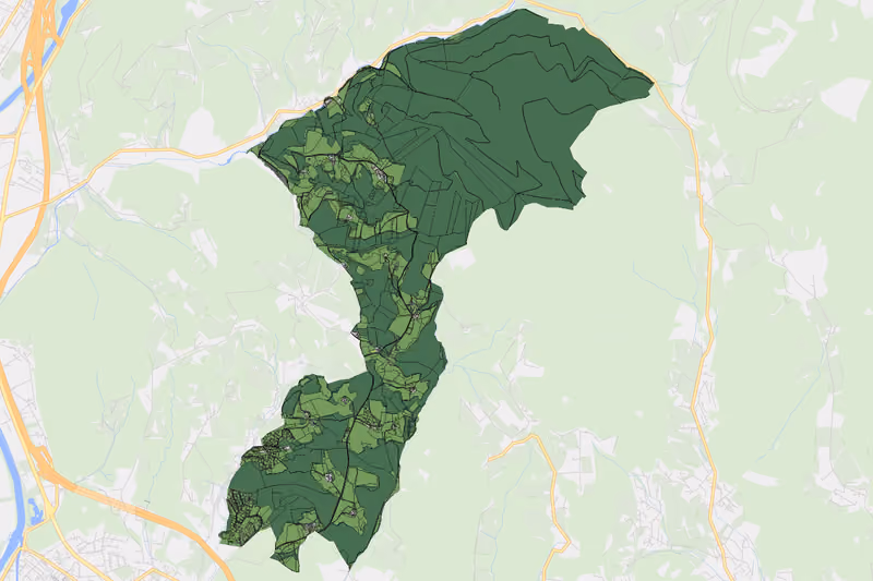 Kartenvorschau des Bodenverbrauchs der KG Freßnitz