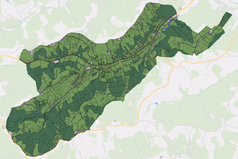 Kartenvorschau des Bodenverbrauchs der KG Höf