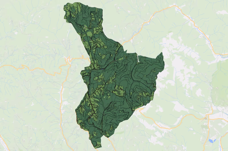 Kartenvorschau des Bodenverbrauchs der KG Gschnaidt