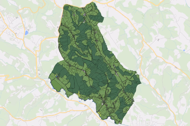 Kartenvorschau des Bodenverbrauchs der KG Hart bei Eggersdorf
