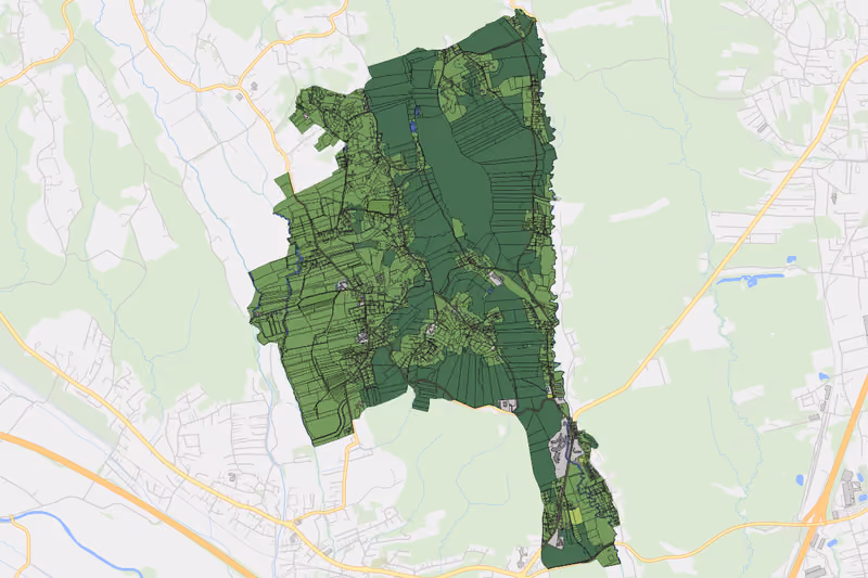 Kartenvorschau des Bodenverbrauchs der KG Haselsdorf