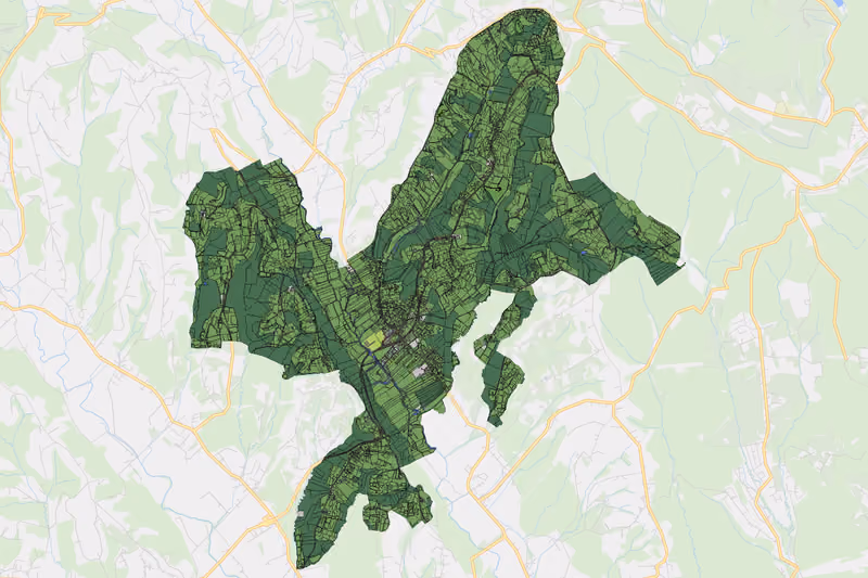 Kartenvorschau des Bodenverbrauchs der KG Hitzendorf