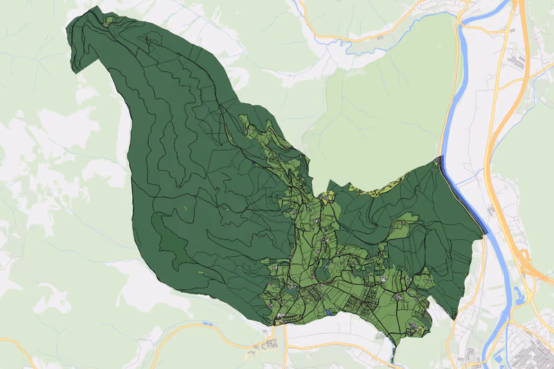 Kartenvorschau des Bodenverbrauchs der KG Hörgas