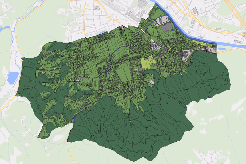 Kartenvorschau des Bodenverbrauchs der KG Judendorf-Straßengel