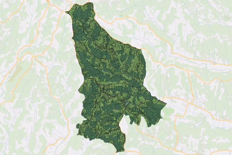 Kartenvorschau des Bodenverbrauchs der KG Krumegg