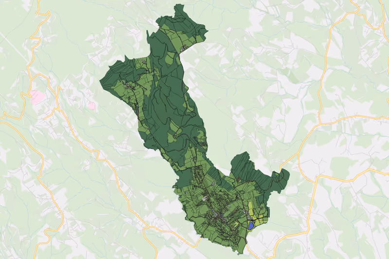 Kartenvorschau des Bodenverbrauchs der KG Kumberg