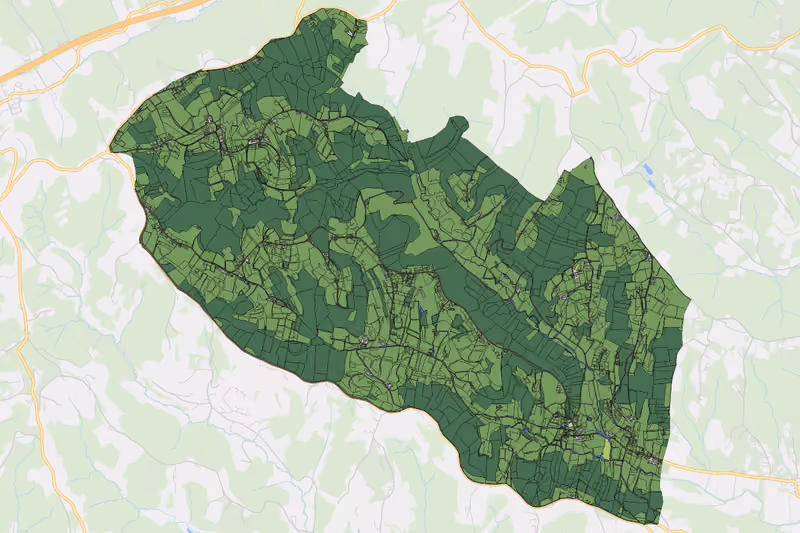 Kartenvorschau des Bodenverbrauchs der KG Langegg
