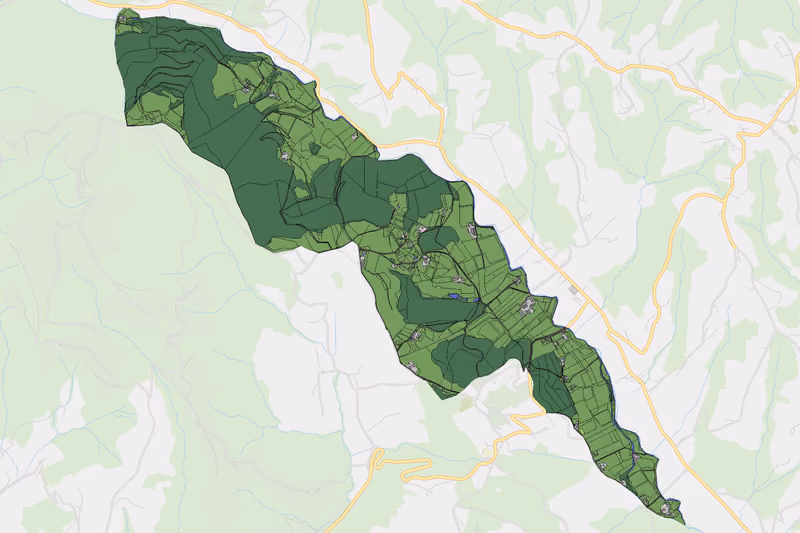 Kartenvorschau des Bodenverbrauchs der KG Lichtenegg