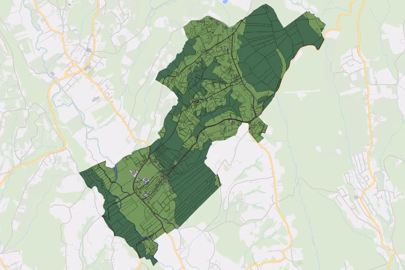 Kartenvorschau des Bodenverbrauchs der KG Mayersdorf