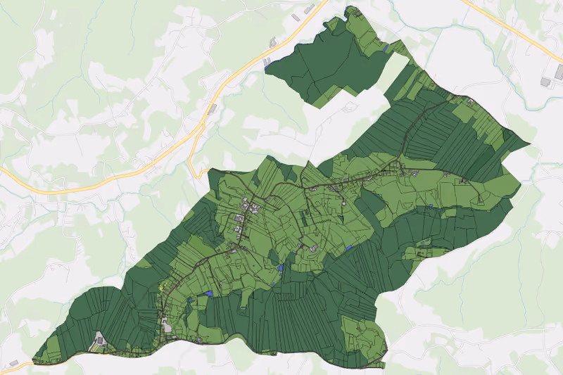 Kartenvorschau des Bodenverbrauchs der KG Präbach