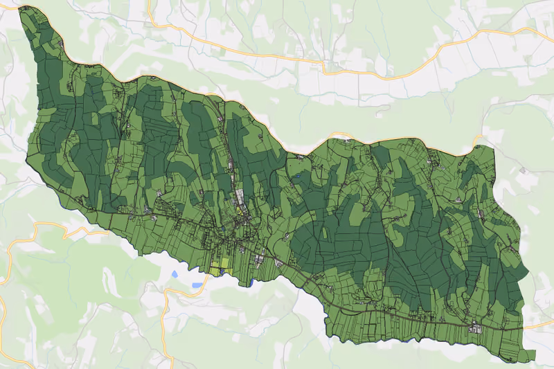 Kartenvorschau des Bodenverbrauchs der KG St. Marein am Pickelbach