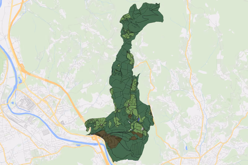 Kartenvorschau des Bodenverbrauchs der KG Gratkorn-St. Veit ob Graz