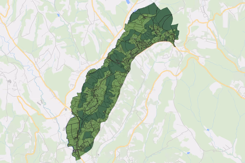 Kartenvorschau des Bodenverbrauchs der KG Steinberg
