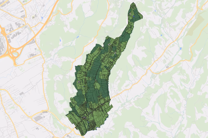Kartenvorschau des Bodenverbrauchs der KG Wagersbach