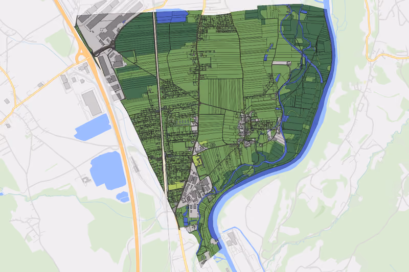 Kartenvorschau des Bodenverbrauchs der KG Werndorf
