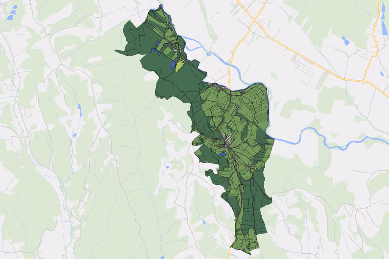 Kartenvorschau des Bodenverbrauchs der KG Pöls
