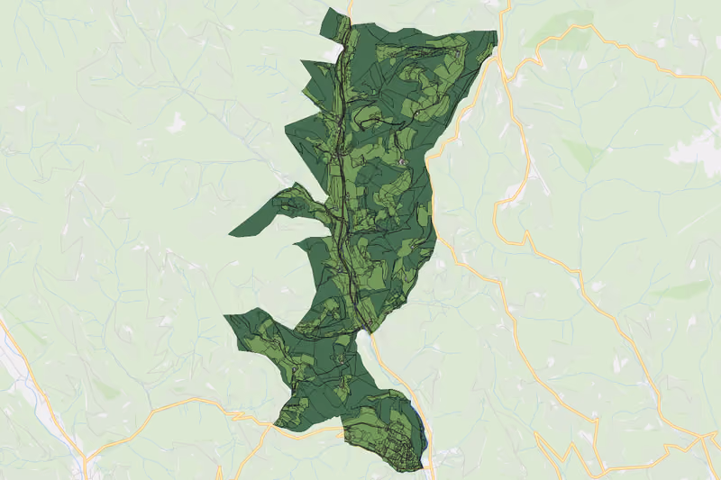 Kartenvorschau des Bodenverbrauchs der KG Eggartsberg